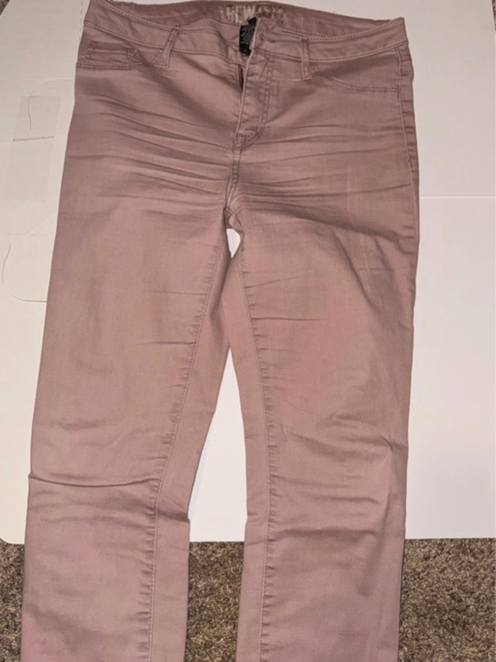 Rewash Straight Leg Jeans in Dusty Rose